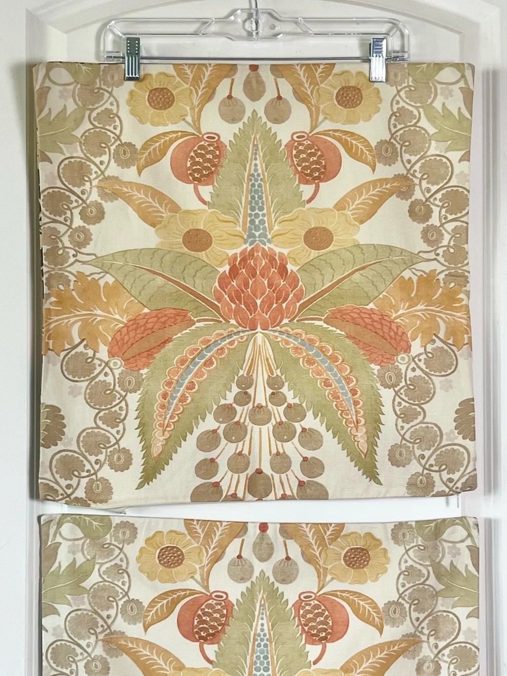 Pottery Barn Vintage 2013 Botanical Paisley Pillow Covers Linen Blend Set